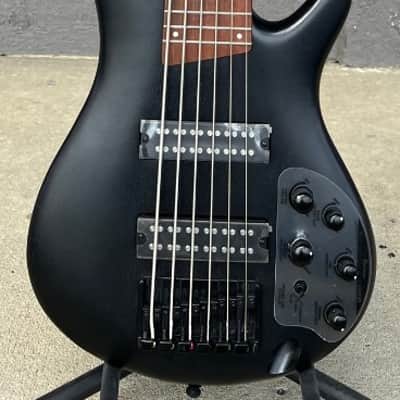 Ibanez SR306EBWK SR Series 6-String Electric Bass Guitar in Weathered Black image 1