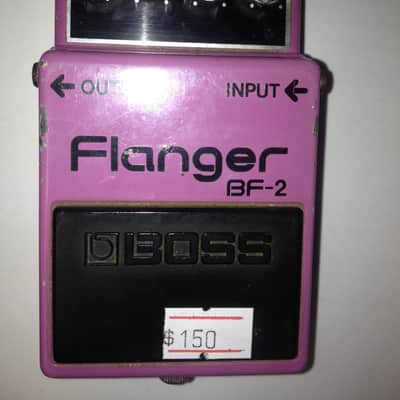 BOSS vintage BF-2 Flanger 1980, black label, MIJ, Silver Screw, Rubber Stamped image 4