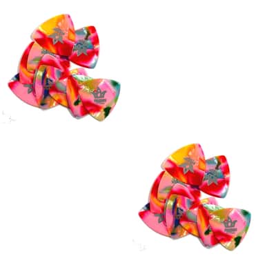 Pickboy Celluloid Guitar Picks Rounded Tri Confetti Clown .75mm Heavy 20 pack
