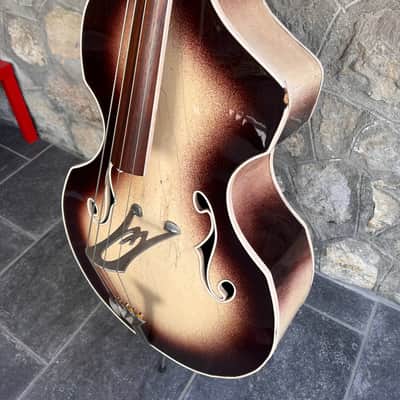 July 1960 Wandre Framez Naika Brownburst Upright Double Bass 3/4 Made in Italy image 6