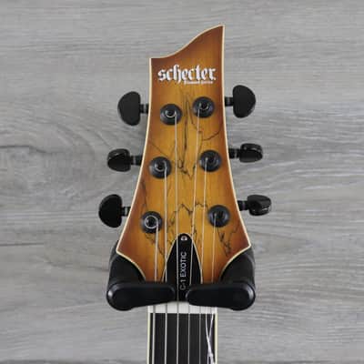 Schecter C-1 Exotic Spalted Maple 2020 - Present - Satin Natural Vintage Burst image 7