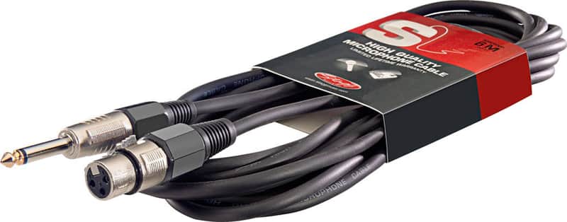 Stagg 6M 20ft High Impedance Microphone Cable XLR F To 1/4" Plug Mike Mic image 1
