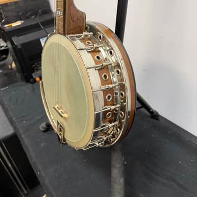 Vintage Gretsch Broadkaster Neck with Orchestrella Body 4-String Tenor Banjo with Resonator and Case image 12
