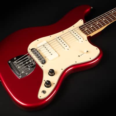 2013 Fender Pawn Shop Bass VI - Candy Apple Red | 6-String Bass Guitar Matching Headstock Baritone Short Scale | OHSC image 5