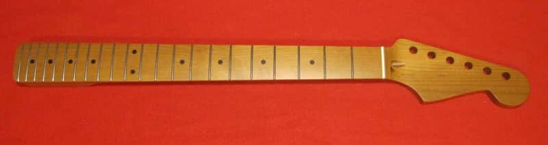 ST Guitar Neck, ROASTED Maple fretboard, Roasted Maple image 1