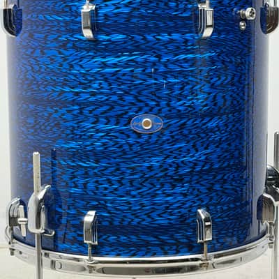 Leedy 20/13/16/18" Vintage 60's Drum Set - Blue Agate Partial Rewrap image 5