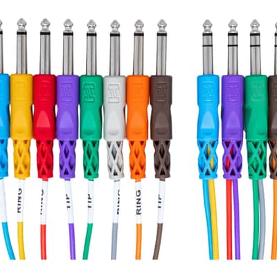 Hosa STP-802 4-Channel 1/4" TRS to Dual 1/4" TS Insert Snake Cable - 2M image 2