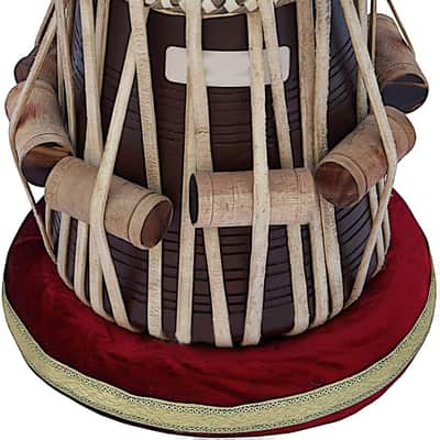 Armonia Professional Tabla Drum Set 4 Kg Copper Bayan Designer Finest Dayan with Padded Bag Book Hammer Cushions & Cover - Tabla Set Tabla Drums Tablas Indian Musical Instruments 2023 - Polished image 6