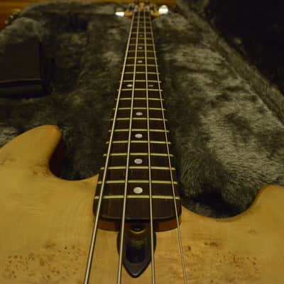 RARE 1985 Vintage Wal Mk1 MkI Custom UK British Bass Natural Canadian Maple Burl, Brazilian Mahogany image 8