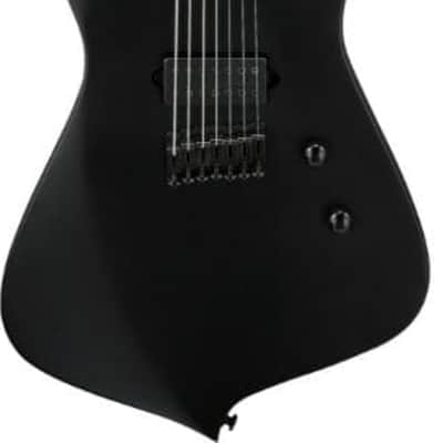 Ibanez ICTB721 Iron Label Iceman 7-String Electric Guitar, Ebony Fingerboard, Black Flat image 2