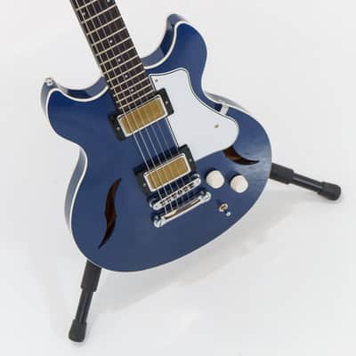 Harmony Standard Comet Semi-hollow Electric Guitar - Midnight Blue (Used) with Hard Case image 3