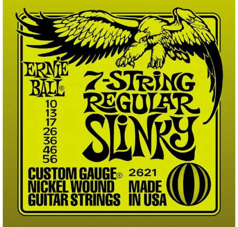 Ernie Ball 2621 7-String Electric Guitar Regular Slinky Nickel Wound - 6 PACK image 1