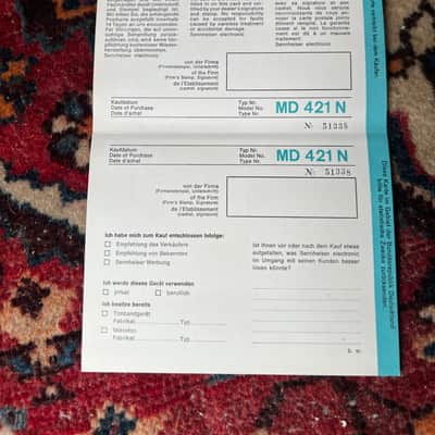 1971 Sennheiser MD 421 N – West Germany – Time Capsule, Complete w/ QC Sheet (15 FEB 1971) image 10