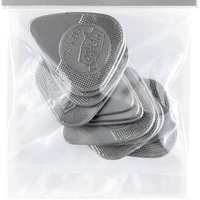 Dunlop HE211P Herco Nylon Flex 75 Heavy Guitar Picks (12-Pack) - Silver