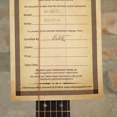 EASTMAN E8 OM TC Orchestra Model - Thermo Cured Top - Natural image 23