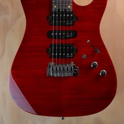 Harley Benton Fusion-III HSH Trans Flamed Cherry w/ Hard Case – Excellent Condition image 1