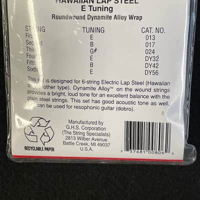 GHS Set LAP E, Hawaiian Lap Steel Set E tuning image 2
