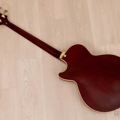 1988 Ibanez AB200 Artstar Vintage Semi-Hollow Bass Wine Red image 13