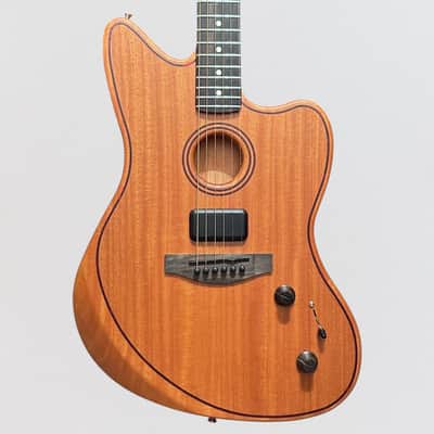 Fender American Acoustasonic Jazzmaster All-Mahogany Acoustic-Electric Guitar - Natural image 1