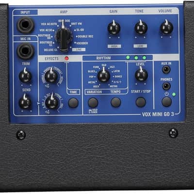 Vox Mini Go 3 3-Watt Portable Modeling Amp - Blue image 3