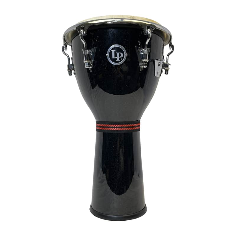 Latin Percussion Traditional Oak Djembe - Black Holo Chrome image 1