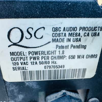 QSC Powerlight 1.8 Power Amplifier 650 Watts Per CH. @ 4 ohms - working image 6