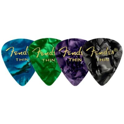 Fender Celluloid Medley 351 Shape Guitar Picks, Thin, 12-Pack image 4