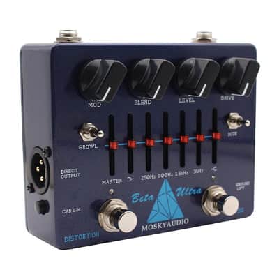 Mosky Beta Ultra Guitar / Bass Preamp Distortion Direct Box AUX In Headphone Out image 2