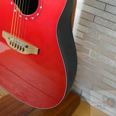 Ovation 1516 Ultra Series Mid-Depth Acoustic-Electric Guitar - Vampira Red image 8
