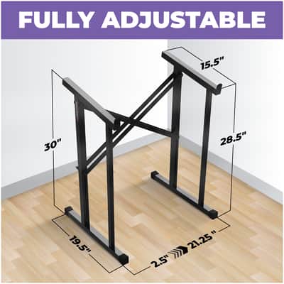 Liquid Stands Studio Mixer Stand - Foldable & Adjustable - Ideal for Drum Machines, DJ Turntables, Synths, and More image 2