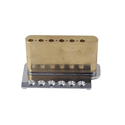 Brio 52.5mm Full Solid Brass 6-Screws PRS-Style Knife Edge Tremolo Bridge Chrome image 5