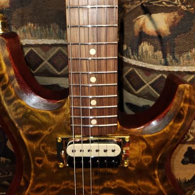 Tigers Eye Custom Crafted Slash Pro Hums Neck Railhammer Vintage on Bridge image 14