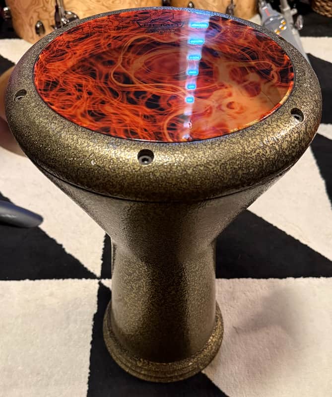Sombaty Gold Gawharet El Fan 18.5" Orange Flame Darbuka image 1