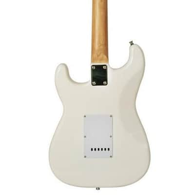 Austin AST100CR Classic Double Cutaway Electric Guitar, Cream, Brand New image 12