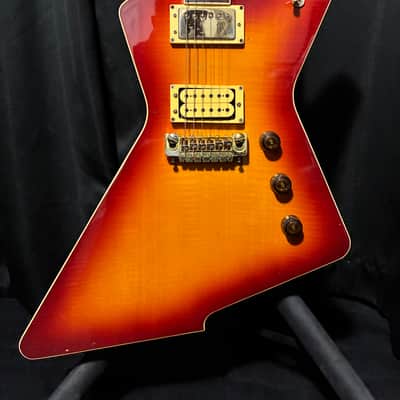 1983 Ibanez Destroyer II DT500CS – MIJ FujiGen – Cherry Sunburst Flame Top – X Series – Vintage Explorer image 1