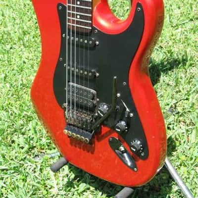 USA Kramer Pacer Deluxe 1985 Candy Apple Red schaller pups floyd rose with freedom hard case image 4