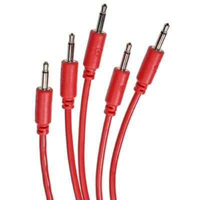 Black Market 3.5mm TS Mini-Jack Plug Patch Cables (50cm/red/pack of 5) image 3