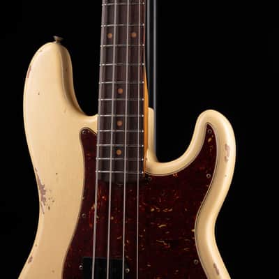 Pre-Owned 2024 Fender Custom Shop 1964 Precision Bass Relic Aged Vintage White With OHSC image 5