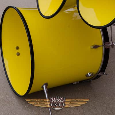 Vintage North Yellow 6 Piece Drum Set with Gibraltar Rack image 6