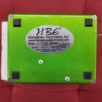 HomeBrew Electronics Power Screamer with Fat Boost Overdrive Pedal - Lime Green Sparkle image 7