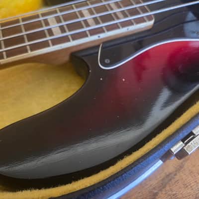 Vintage Short Scale Bass Off-Set (Teisco, etc.) - Sunburst w/ OHSC* image 4