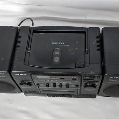 Vintage 90's Sony CFD-510 CD Radio Cassette Mega Bass Speaker Boombox w/ Detach Speakers image 8
