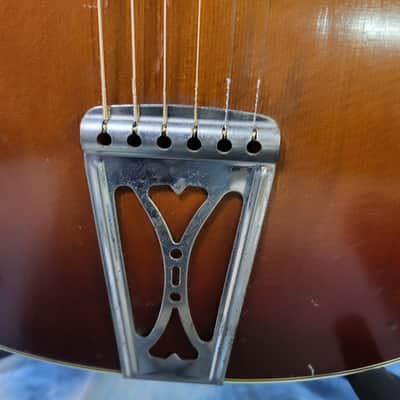 Vintage RARE 1943 Silvertone Model 710 Sunburst Archtop Neck Reset Pro Setup Hard Shell Case image 3