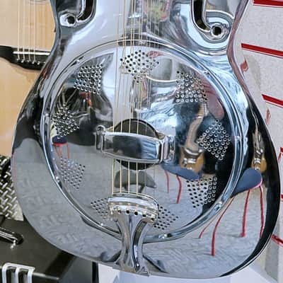 Epiphone Bluegrass MD-100 Resonator CHROME Acoustic Guitar by Gibson RARE image 2