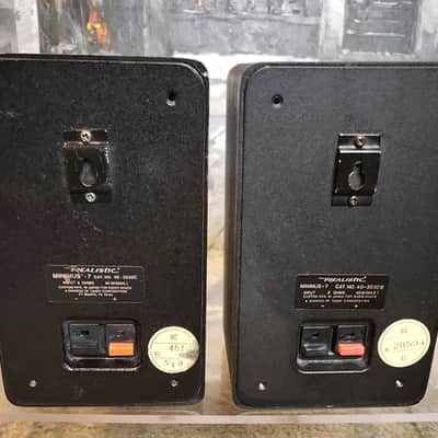 Realistic Realistic Minimus 7   ultra-compact bookshelf speakers 90s  - Black metal image 6