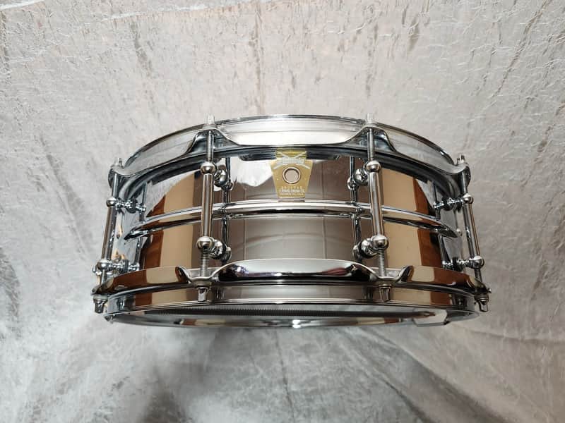 Ludwig LB400BT Brass Edition Supraphonic 5x14" 10-Lug Snare Drum with Tube Lugs 1998 - 2019 - Chrome-Plated image 1