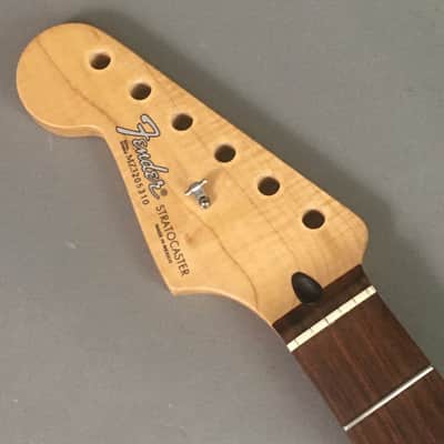 Ultra Rare Vintage Fender Lefty Stratocaster Neck 2003 Strat Rosewood Super Flame Maple 🍁 image 2