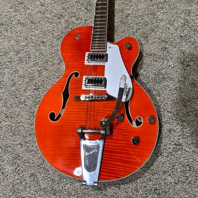 Gretsch G5427T Electromatic Hollow Body with Flame Maple Top 2021 - 2022 - Orange Stain image 1