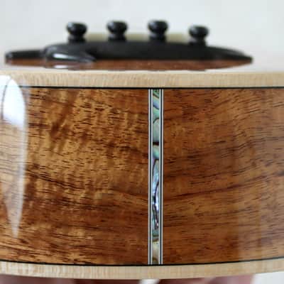 Big Island Ukulele Co. Solid Koa Deluxe Soprano Abalone Inlay KX-SPG W/ Carrying Case image 17