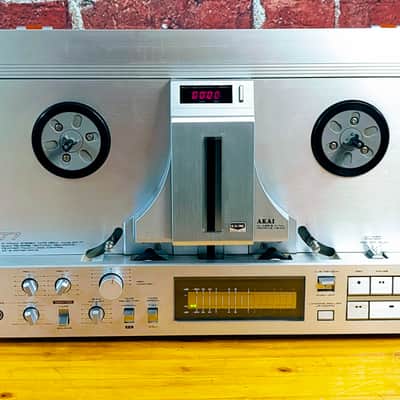 Akai GX-77 reel to reel - [Superb!] condition, refurbished ($600!), original takeup reel, original service manual, extra NOS tape! image 4